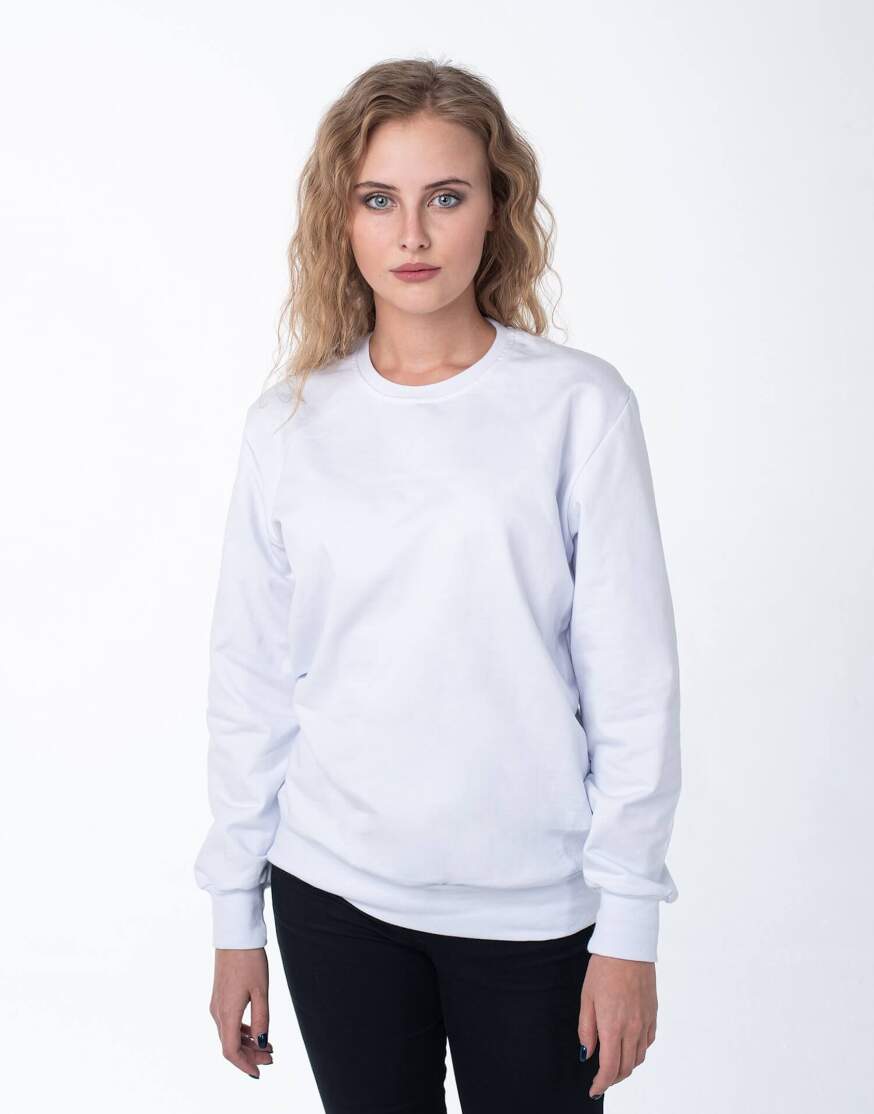 Белый женский свитшот оптом