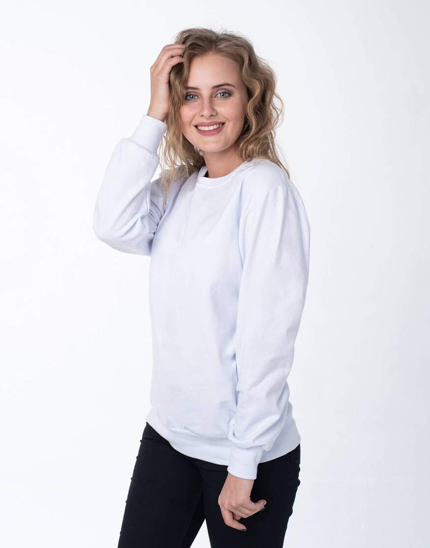 Белый женский свитшот оптом